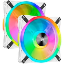 2x Corsair iCUE QL140 RGB Blanc